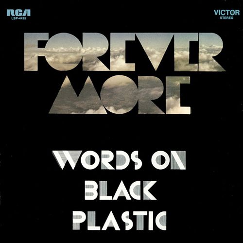 Forever More Words On Black Plastic